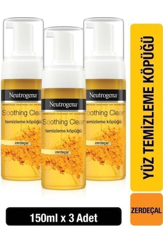 Neutrogena Soothing Clear Temizleme Köpüğü 150 ML Zerdeçal x3