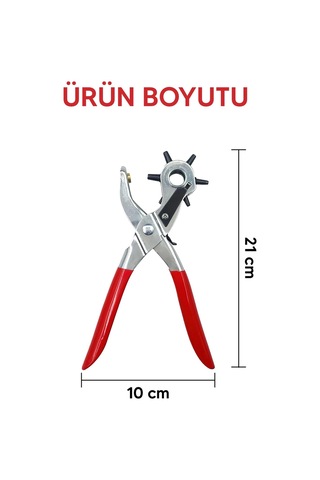 6 Başlıklı Döner Kemer Delme Aleti Metal Delik Açıcı Pense, Deri Kanvas Kemer Delme Makinesi 1