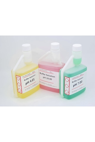 Ph Kalibrasyon Sıvıları,3 Lü Set,Ph 4,7,10 - 500 Er Ml.