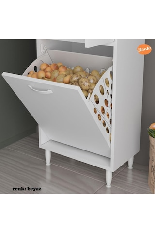 Mutfak Dolabı Kirli Çamaşır Dolabı Düşer Kapalı Banyo Dolabı Çok Amaçlı Dolap Beyaz