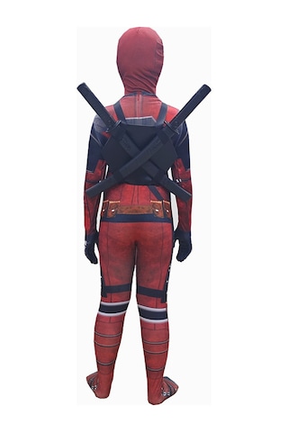 Çocuklar İçin Deadpool Kostümleri, Cadılar Bayramı Kıyafeti Cosplay Partisi Deadpool Kostümü, 5-13 Yaş Çocuklar İçin Deadpool Bodysuit Tulum Cosplay Seti V Ilx