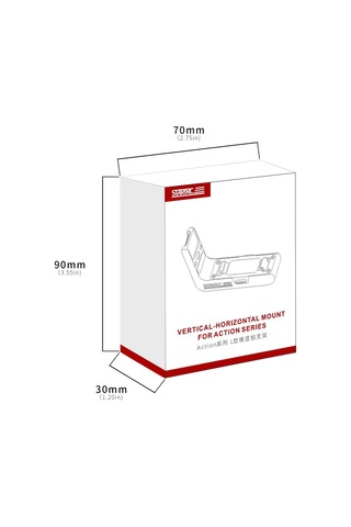 Djı Osmo Action 5 Pro / 4/3 Startrc L-şekilli Manyetik Hızlı Bırakma Braketi İçin Siyah