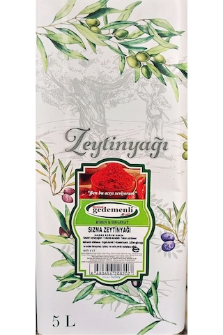 Mahmut Gedemenli Maraş Soğuk Sıkım Sızma Zeytinyağı 5 L