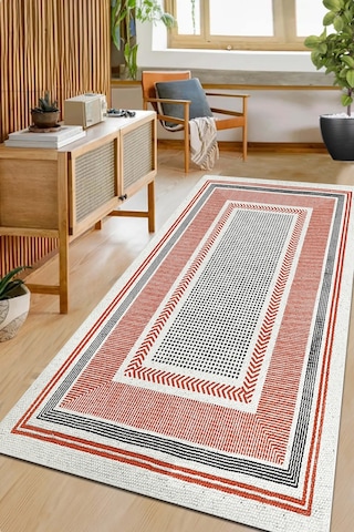Orange Wicker Makinede Yıkanabilir Kaymaz Taban Leke Tutmaz Dijital Salon Halısı Mutfak Halısı Ve Yolluk Renkli
