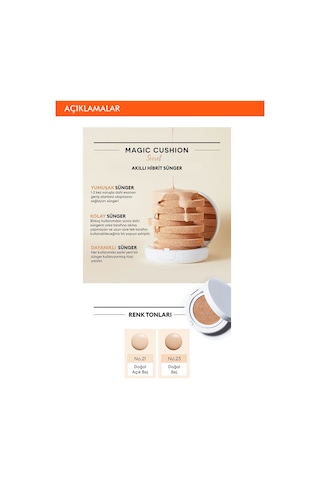 Missha Magic Cushion Moist Up Fondöten No: 21 Light Beigh 15 G