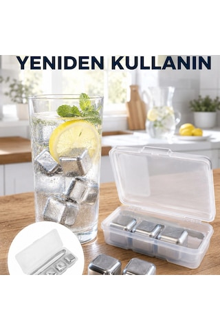 Çevre Dostu Metal Buz Küpü Ve Kullanışlı Klips Seti Yeni Nesil Renkli 34419626