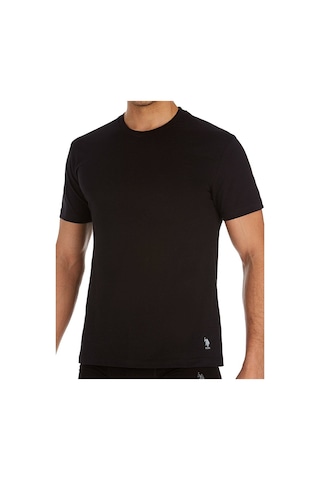 U.S. Polo Assn. Erkek Siyah 2 Li Yuvarlak Yaka Atlet 80196