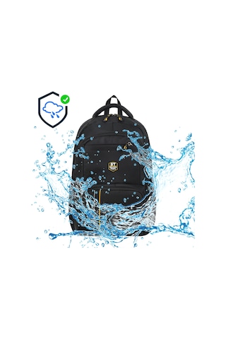Seventeen Unisex Suya Dayanıklı Çok Bölmeli Laptop, Okul Ve Günlük Kullanım Sırt Çantası 4904 Siyah-sarı