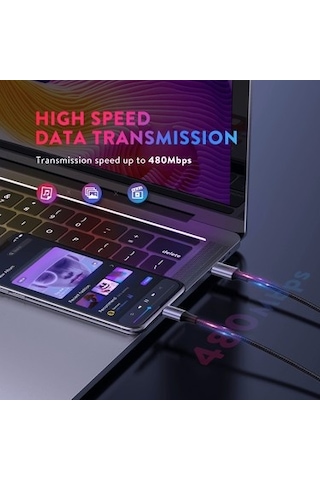 Ugreen Usb-c - Lightning 3a Pd Mfi Sertifikalı Örgülü Hızlı Şarj Kablosu, 1 M, Siyah,