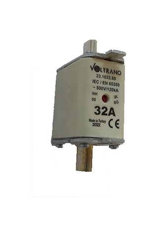 Voltrano Kale Porselen 32a 00 Boy Bıçaklı Sigorta Buşonu Nh00