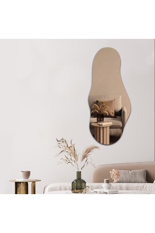 Salon Duvar Aynası Bronz Ayna Havana Ayna 50cm X 115cm Bronz