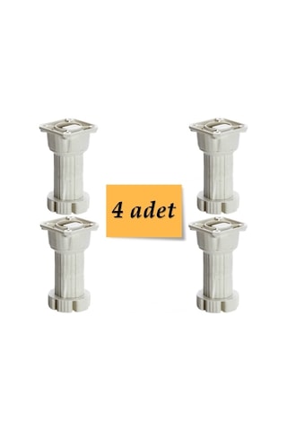 4 Adet 10-15cm Aralığında Ayarlı Gri Baza Ayağı Gri