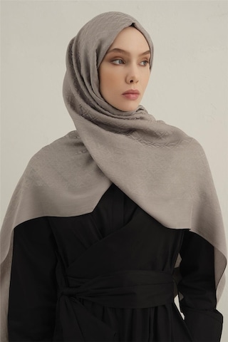 Armine Lyocell Naia Üçgen Monogram Şal 5 - 75 X 200 / Gri - 20 Gri - 20
