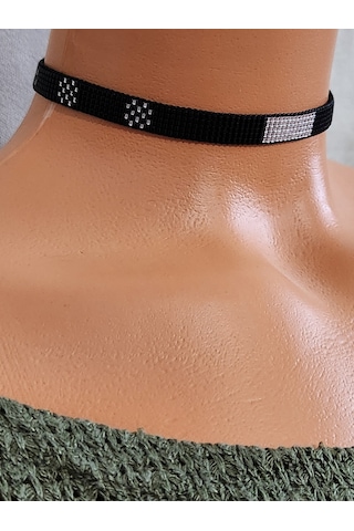 Harmel Jewelry Miyuki Dokuma Choker Siyah
