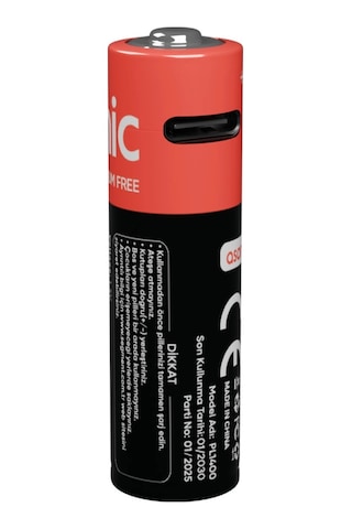 Asonıc Pl1400 Aa Şarjlı Pil 1.5volt 1400mah/2600mwh Type-c İle Kolay Şarj 2 Li Paket Usb To Type-c