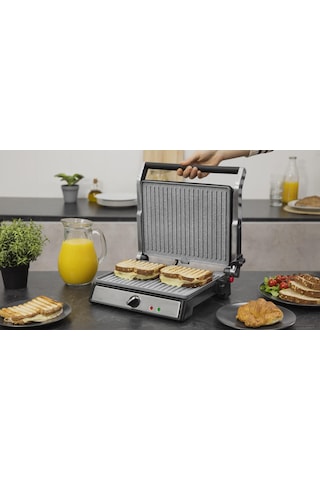 Rock'ngrill Multi 2400w Izgara Ve Tost Makinesi 180 Açılır, Taş Kaplama Yapışmaz