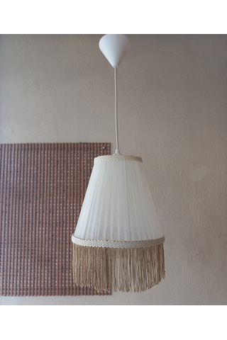 N-61 Krem Organze Yatak Odası Çocuk Ve Bebek Odası Avize Pembe Krem