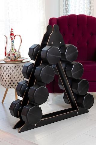 Ps Spor Standlı Ev Tipi Dambıl Seti 3 Kg + 6 Kg + 8 Kg + 10 Kg + Stand