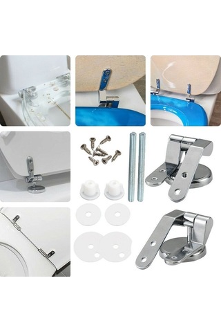 Tongxida Krom Klozet Bağlantı Parçaları, Yedek Menteşe Ve Kapağı, Klozet Kapağı Menteşesi, Tuvalet Bağlayıcı Aksesuarı Gümüş