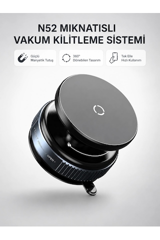 Bay Mıknatıslı Araç Telefon Tutucu Vakum Teknolojili 360 Ayarlanabilir Najmaddin 94857053