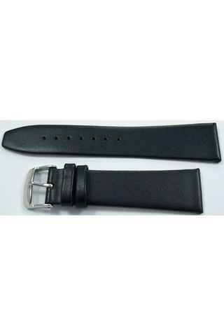 Bizon 22Mm Siyah Deri Saat Kayışı Dikişsiz Klasik Saat Kordonu Kü (325656177)