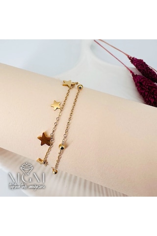 Mepa Gold Çelik Bileklikler 16+5 Cm Uzatma Payı - Kbl0166 Najmaddin Altın