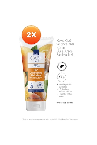Care Kayısı Özü Ve Shea Yağı İçeren 3 U 1 Arada Saç Maskesi 200ml İkili Paket