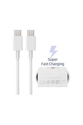 Galaxy A34 5G Uyumlu Type-C to Type-C Super Hızlı Şarj Kablosu 1 Metre 3.0A -İthalatçı Garantili