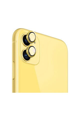 Safeus Safir Temperli Kamera Lens Koruyucu, Apple Uyumlu iPhone 11 İle Sarı