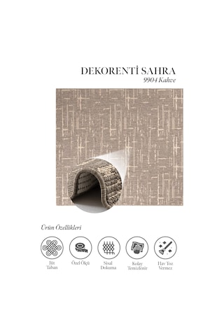 Dekorenti Sahra 9904 Kahverengi Modern Sisal Dokuma Halı