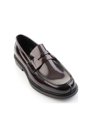 Bordo Hakiki Deri Erkek Loafer Ayakkabı E01648609514