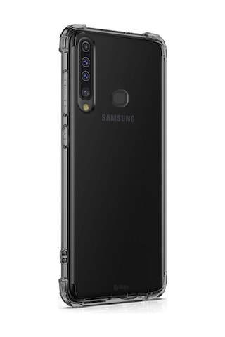 Blogy Galaxy A9 2018 İle Uyumlu Crystal Fit Kılıf Smoke Black
