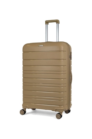 Reymond Luggage Karbon PP Seyahat Valizi Horizon Serisi Kırılmaz Bavul, Gold - Büyük Boy
