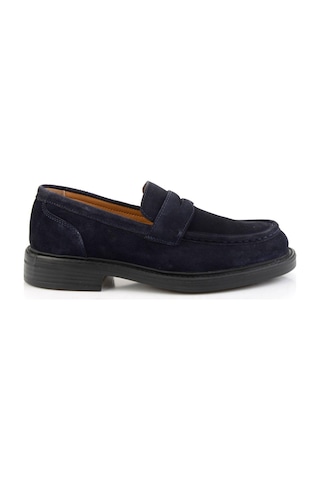 Lacivert Hakiki Deri Erkek Loafer Ayakkabı E01905003602 Lacivert