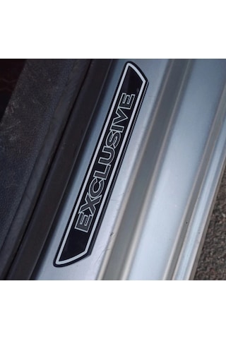 Citroen Cactus Pleksi Kapı Eşiği 4'lü Set Ön Arka Pianoblack Exclusıve Yazılı Fs