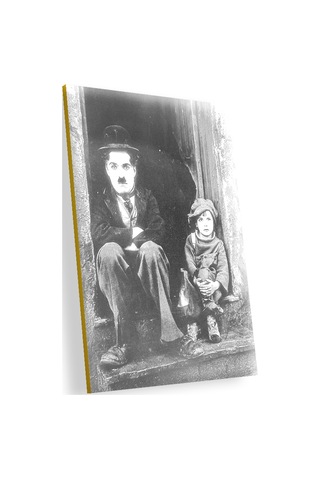 Cakasepetim Charlie Chaplin Ve Çocuk Sahne Ahşap Mdf Tablo
