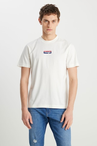 Wrangler Regular Fit Small Logo Beyaz Erkek Kısa Kol T-shirt 000000000102265386 Beyaz