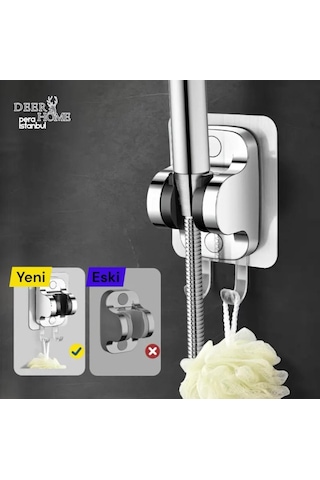 Yapışkanlı Duş Başlığı Tutucu , Ayarlanabilir Su Geçirmez Yapışkanlı Mafsal Siyah Bakalit Siyah