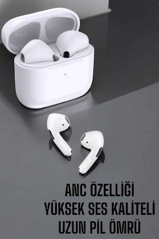Kablolu Kulakiçi Kulaklık Beyaz Yeni Nesil Pro Bluetooth Kulaklık Yüksek Ses Kaliteli Anc Özelliği Belirtilmemiş