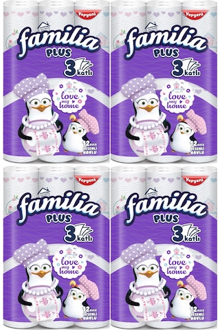 Familia Kağıt Havlu Plus Desenli 48 Li Pk (3 Katlı) (4Pk*12) Love