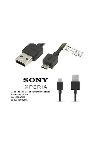 Sony Xperia Z Z1 Z2 Z3 Z4 Z5 Compact Şarj Ve Data Kablosu