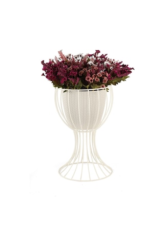 Anafor Saksılık Beyaz 43 Cm Krem Saksı
