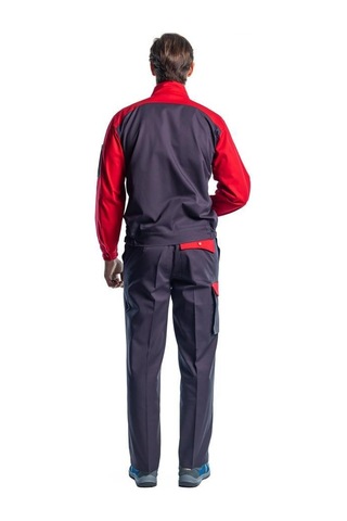 Şensel, Mont Takım, Gri-Kırmızı -90E231- Iş Takımı-Iş Elbisesi