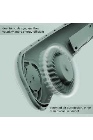 Padalink Yeşil Boylu Boyun Bağlı Fan - 360 Soğutma, Usb Şarjlı, Sessiz, Taşınabilir, Yaprak Yok, Spor Ve Seyahat İçin
