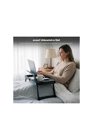 Katlanır Ayaklı Laptop Çalışma Sehpası, Pratik Ve Kullanışlı