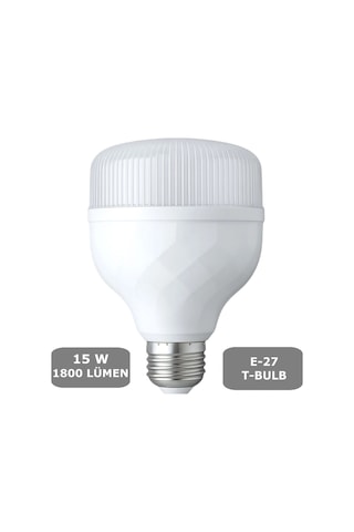 15w Torch Ampul E27 T-bulb Led Beyaz Renk 1800 Lümen