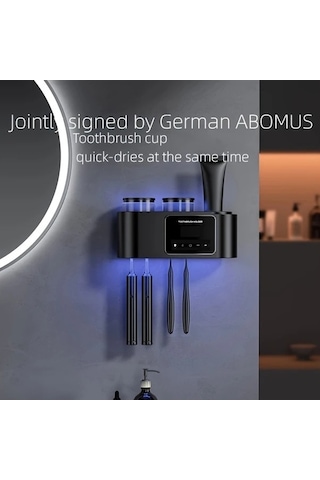 Fastbuy Akıllı Diş Fırçası Tutucu Ağız Bardağı Seti - Beyaz Uv Sterilizasyon Beyaz