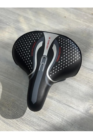 Bisiklet Sele Ultra Geniş E-bike Uyumlu Yaylı 27 X 24 Cm Siyah