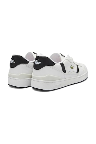 Lacoste T-clip 225 8 Sma Leather Mens Sneaker Hakiki Deri Günlük Spor Ayakkabı Beyaz Siyah Beyaz-siyah