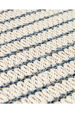 Talmont Saçaklı Kilim - Mavi/beyaz - 65x130 Cm 8684427208861 Çok Renkli